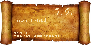 Tiszo Ildikó névjegykártya