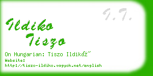 ildiko tiszo business card